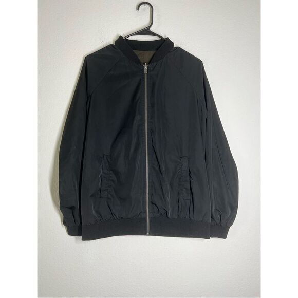 Double-sided Men’s Bomber Olive Green/Black Approximately Size M - Picture 4 of 11